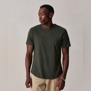 Buck Mason curved hem tee - Army Green